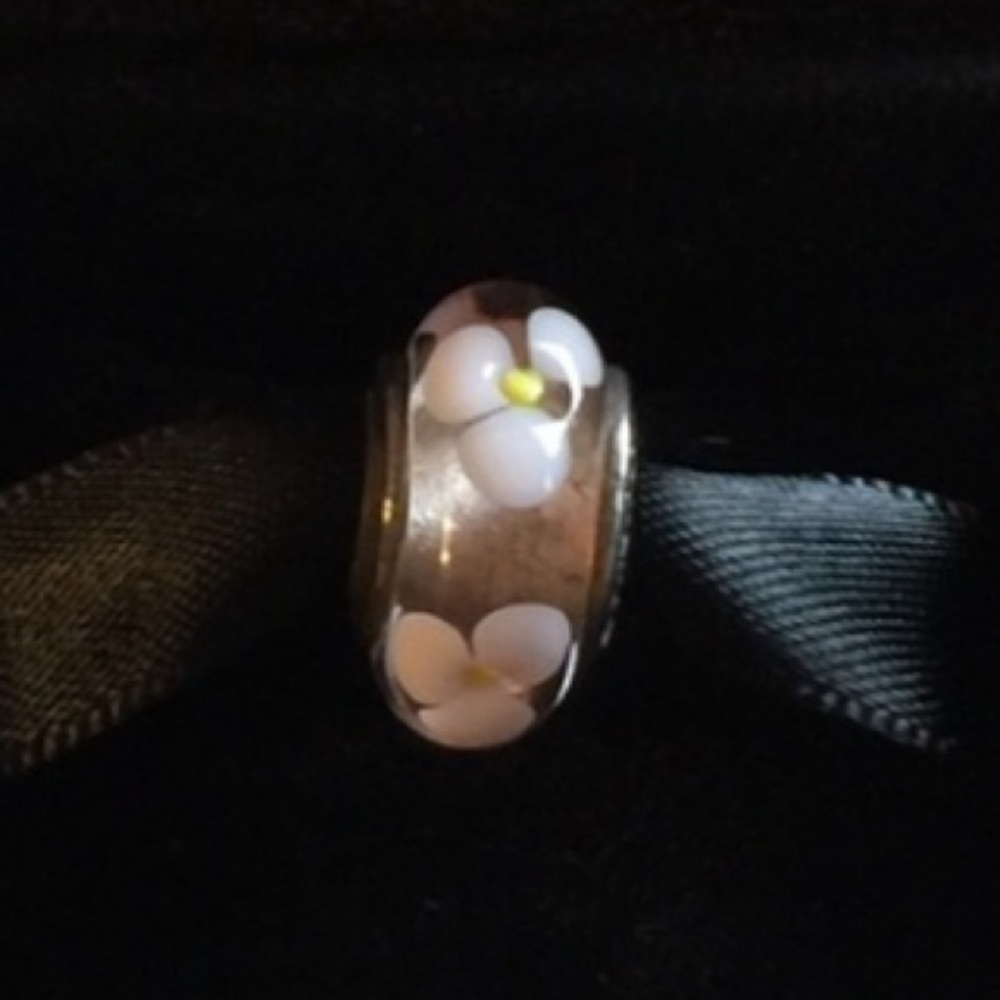 Authentic Pandora Pink Glass Charm